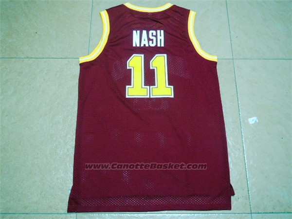 Maglia NCAA Santa Clara University Steve Nash #11 Rosso